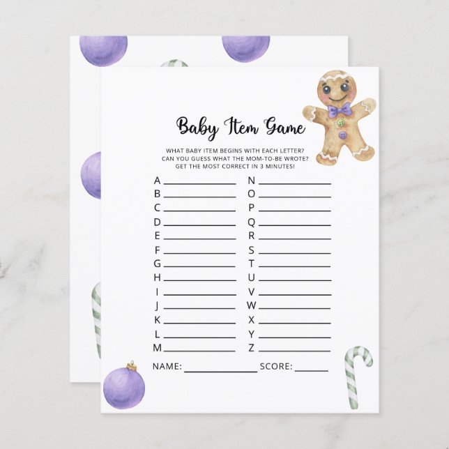 Cookie Winter Baby Item Game (Vorne/Hinten)