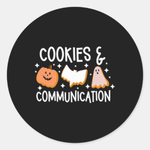 Cookies & amp; Kommunikation Witziges Halloween-De Runder Aufkleber