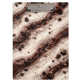 Cookies and Cream Milkshake Marble Texture Design Klemmbrett