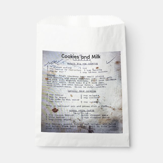 Cookies and Milk Cookie Sleeve Geschenktütchen (Vorderseite)