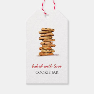 Cookies Bäckerei Aquarelltafeln Geschenkanhänger