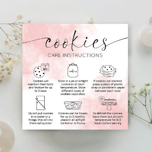 Cookies Care Guide Bäckerei Vielen Dank Quadratische Visitenkarte
