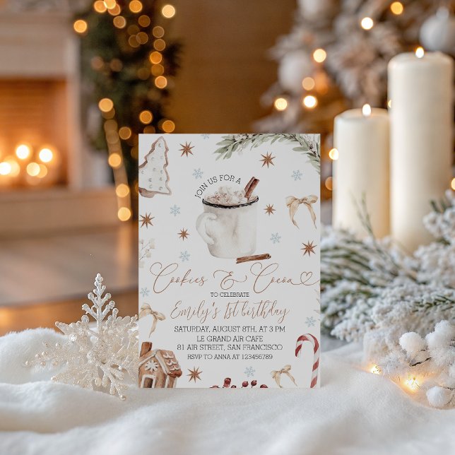 Cookies & Cocoa Birthday Invite Einladung (Von Creator hochgeladen)