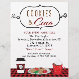 COOKIES & COCOA Weihnachtsfeier Event Flyer