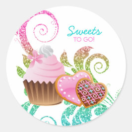 Cookies Cupcake Bäckerei Niedlich Swirl Moderner G Runder Aufkleber