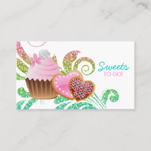 Cookies Cupcake Bäckerei Niedlich Swirl Moderner G Visitenkarte