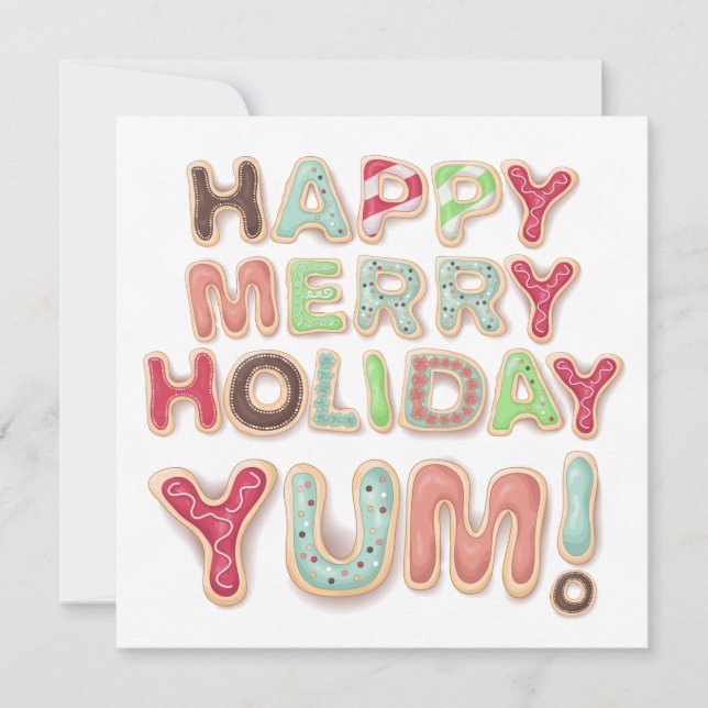 Cookies de Noël congelés cuisson carte cadeau de v (Devant)