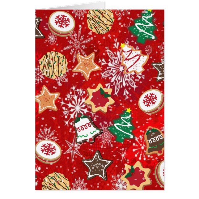 Cookies de Noël et flocons de neige en rouge (Devant)