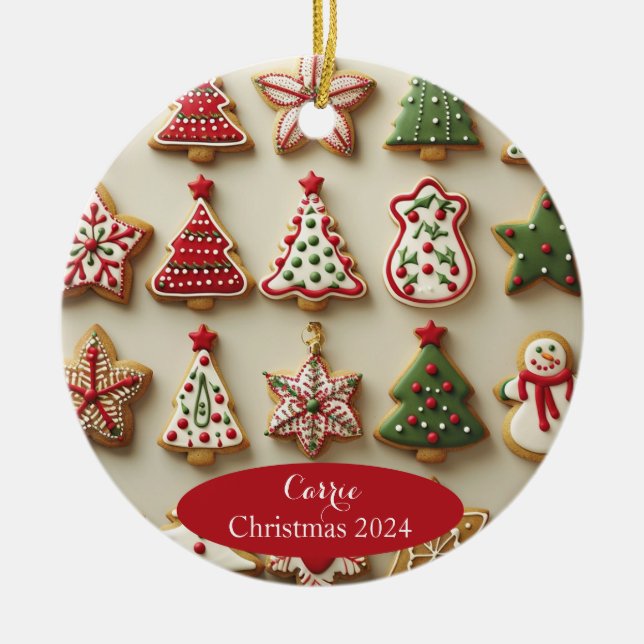 Cookies de Noël Ornement personnalisé (Devant)