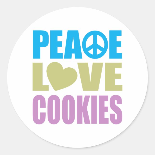 Cookies der Liebe Runder Aufkleber (Vorderseite)