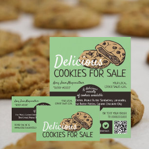 Cookies Design, Cookie Sales Fundraising-Karte Visitenkarte