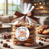 Cookies drôle arc rose étiquette de Noël