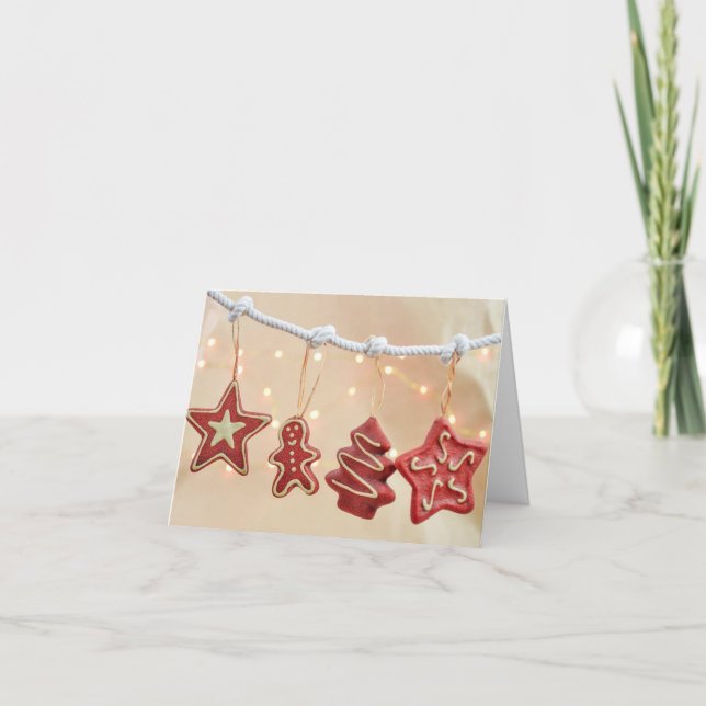 Cookies en pain d'épice et carte de Noël de la rec (Devant)