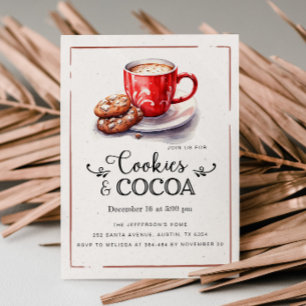 Cookies et cacao Invitation à la fête d'anniversai