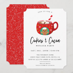 Cookies et cacao Noël Invitation à la fête de Noël