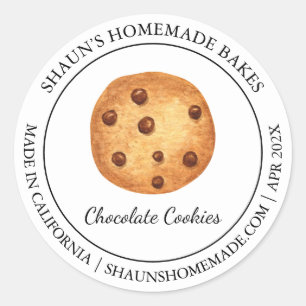Cookies frais Chocolat Cuisine étiquette moderne