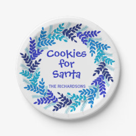 Cookies für den Weihnachtskranz von Santa Blue Pappteller