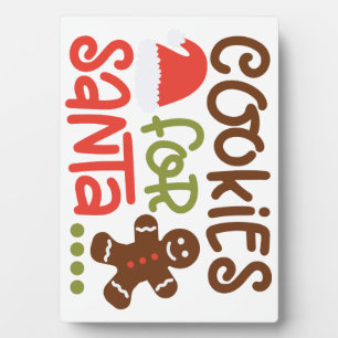 Cookies für den Weihnachtsmann Fotoplatte