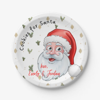 Cookies für den Weihnachtsmann Pappteller