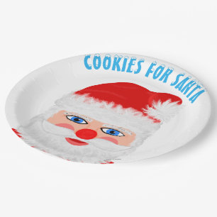 Cookies für den Weihnachtsmann Pappteller
