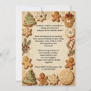 Cookies für die Weihnachtsfeier Einladung