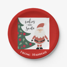 Cookies für die Weihnachtskids Name Pappteller