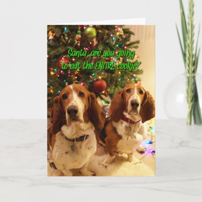 Cookies für Hunden Feiertagskarte (Vorderseite)