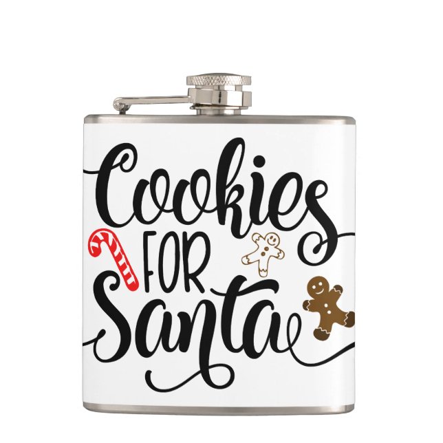 Cookies für Weihnachten Flachmann (Vorderseite)