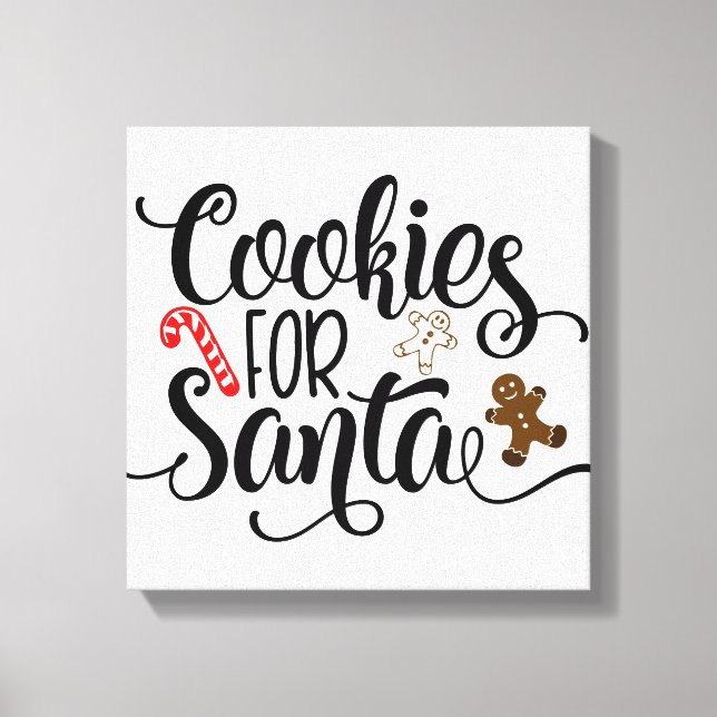 Cookies für Weihnachten Leinwanddruck (Vorderseite)