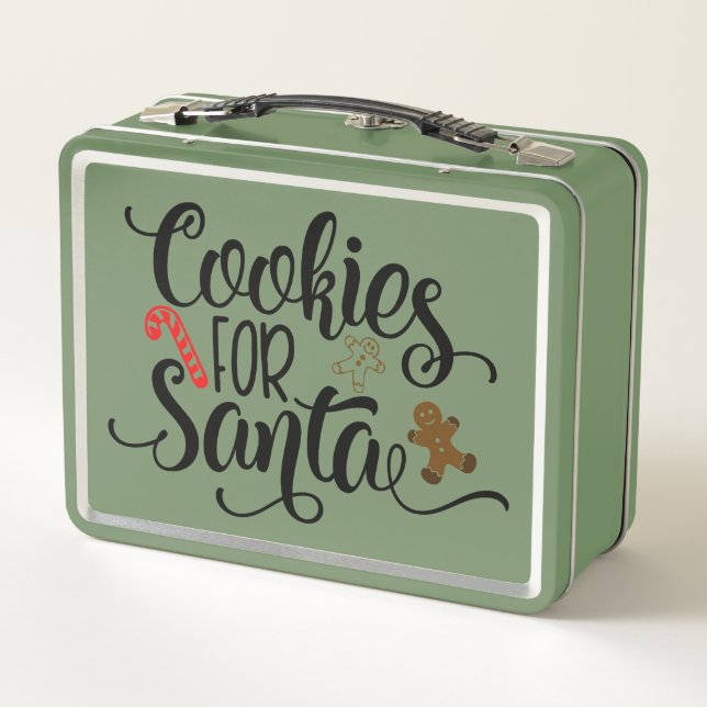 Cookies für Weihnachten Metall Brotdose (Rückseite)