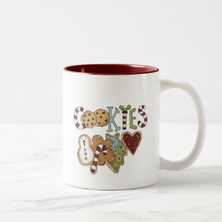 Cookies für Weihnachtsgeschenke und Geschenke Zweifarbige Tasse