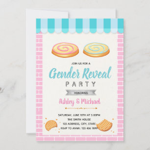 Cookies Geschlecht offenbaren Party Einladung