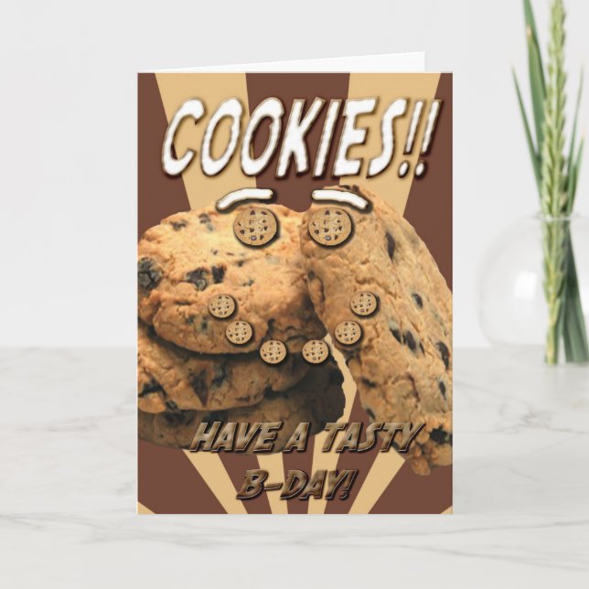 Cookies: Geschmackvolle Geburtskarte Karte (Vorderseite)