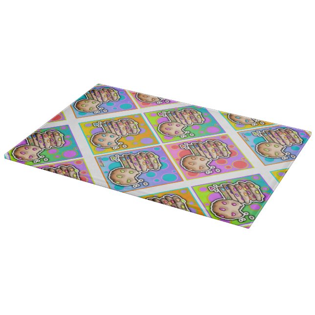 COOKIES Glas Schneidewagen Schneidebrett (Ecke)