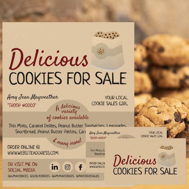 Cookies in Bag, Cookie Sales Fundraising Flyer (Von Creator hochgeladen)