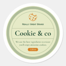 Cookies, Jogurt-Etiketten, Etiketten für Jars Runder Aufkleber