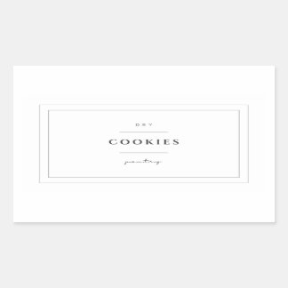 Cookies Lebensmittelkleber Rechteckiger Aufkleber