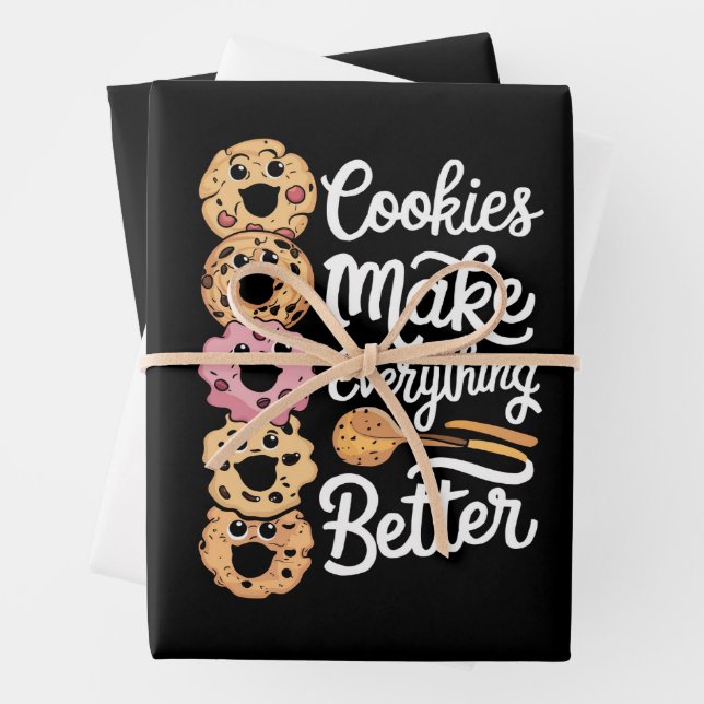 Cookies machen alles besser Weihnachten Geschenkpapier Set (Beispiel)