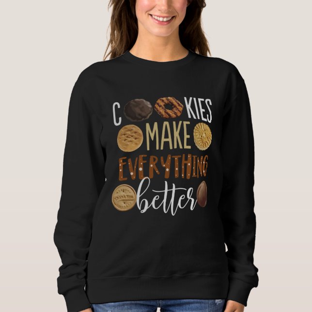 Cookies make everything better  Christmas Sweatshirt (Vorderseite)