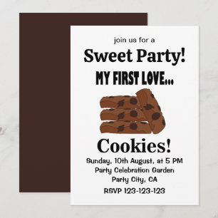 Cookies Meine erste Liebe Cookies Süße Party Einladung