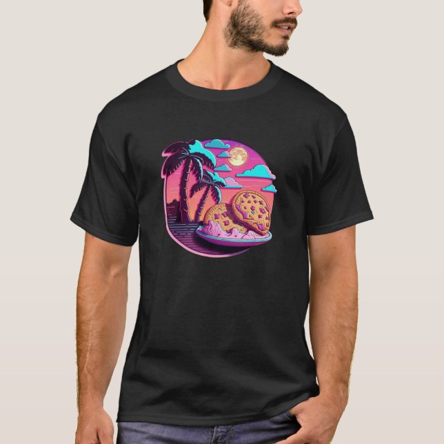Cookies Synthwave 80s Retrowave Aesthetic T-Shirt (Vorderseite)