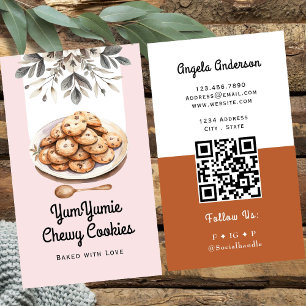 Cookies Trendy QR-Code und Website Visitenkarte