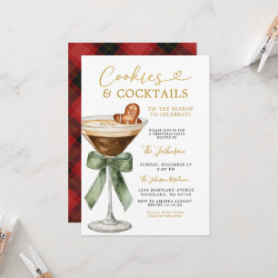 Cookies und Cocktails Party Gingerbread Martini Einladung