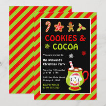 Cookies und heißes Kakao Weihnachtsgebäck Party