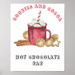 Cookies und Kakao-Baby-Shower Heiße Schokoladen-Ba Poster