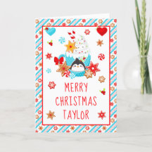 Cookies und Kakao Blau Frohe Weihnachten