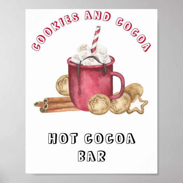 Cookies und Kakaodusche Heißkakao-Bar Poster (Vorne)