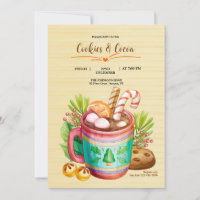 Cookies und Kakaoeinladung