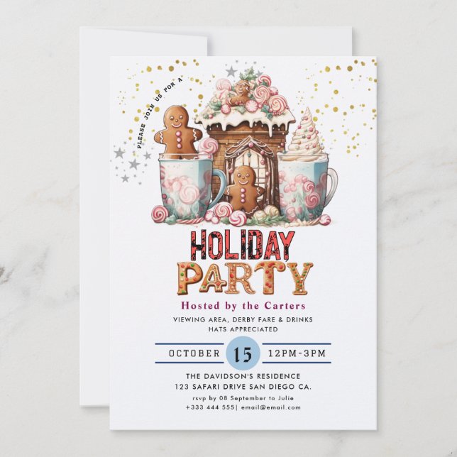 Cookies und Kakaofeier Einladung (Vorderseite)