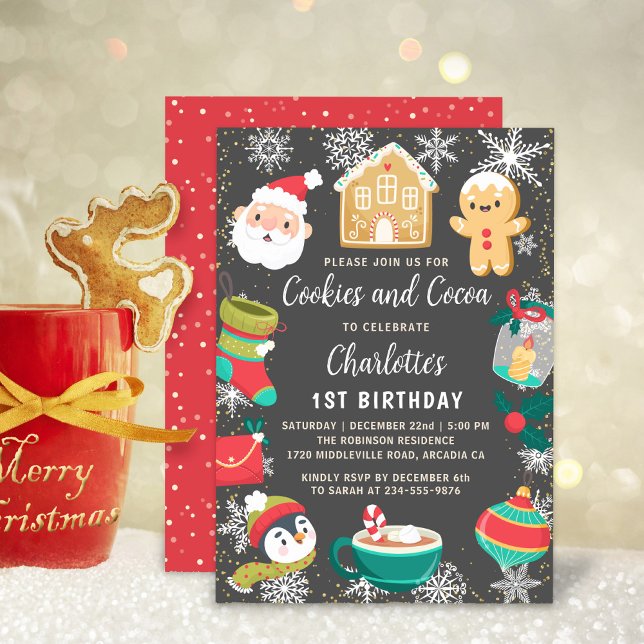 Cookies und Kakaoschnee Weihnachten Kindergeburtst Einladung (Von Creator hochgeladen)